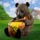 Садовая фигура "Медвежонок с медом Жадина" 43см - Фото 1