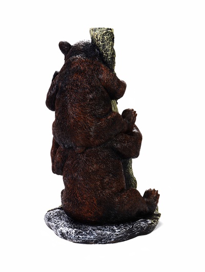 Садовая фигура из полистоуна «Медведь с табличкой», 34×30×55 см