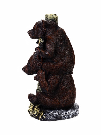 Садовая фигура из полистоуна «Медведь с табличкой», 34×30×55 см