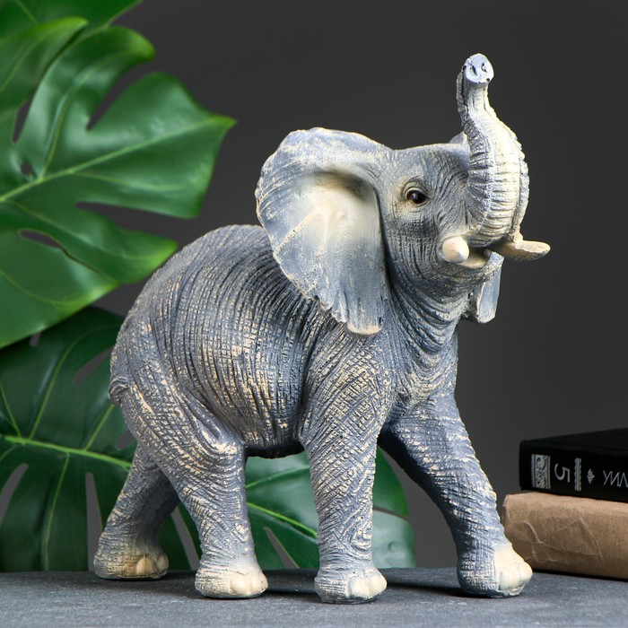 Фигура "Слон" серый, 28х29х15см - Фото 1