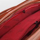 Сумка женская на молнии, 1 отдел, наружный карман, длинный ремень, цвет рыжий - Фото 5