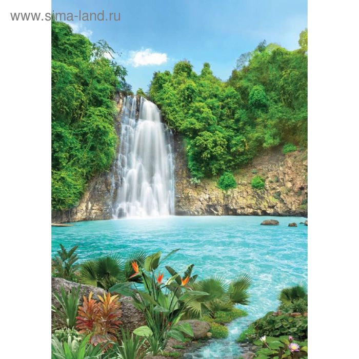 Фотообои Тропический водопад ЛЮКС 1,94х2,72 м (из 8 листов) - Фото 1