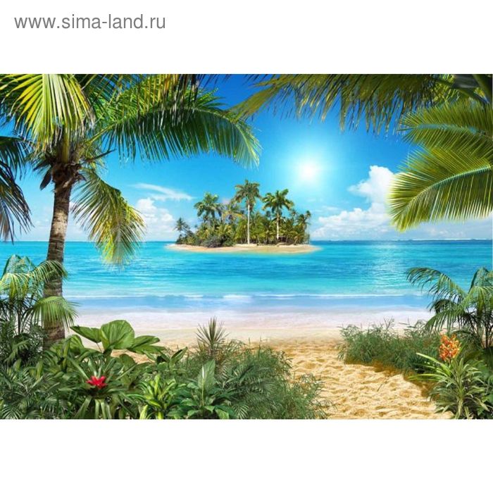 Фотообои Тропический пляж ПРЕМИУМ 2,91х2,04 м (из 9 листов) - Фото 1