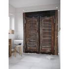 Фотоштора для ванной JoyArty «Деревянные двери таверны», размер 180 х 200 см - Фото 2