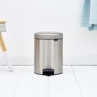 Мусорное ведро Brabantia NewIcon, пластиковое внутреннее ведро, с педалью, цвет стальной матовый, 5 л - Фото 9