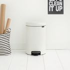 Мусорное ведро Brabantia NewIcon, пластиковое внутреннее ведро, с педалью, цвет белый, 12 л - Фото 5