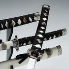 Макет оружия «Сувенирные катаны на подставке 3в1. Белая дымка глянец», подарочный набор, ножны дерево, 51 см; 77 см; 104 см - Фото 5