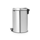 Мусорное ведро Brabantia NewIcon, пластиковое внутреннее ведро, FPP, с педалью, цвет стальной матовый, 20 л - Фото 3