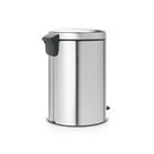 Мусорное ведро Brabantia NewIcon, пластиковое внутреннее ведро, FPP, с педалью, цвет стальной матовый, 20 л - Фото 2