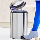 Мусорное ведро Brabantia NewIcon, пластиковое внутреннее ведро, FPP, с педалью, цвет стальной матовый, 20 л - Фото 9