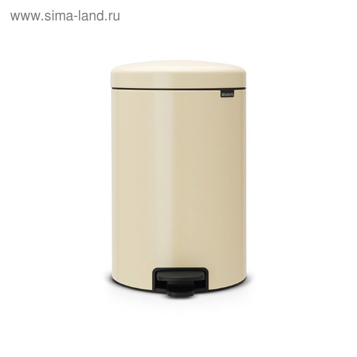 Мусорное ведро Brabantia NewIcon, пластиковое внутреннее ведро, с педалью, цвет миндальный, 20 л - Фото 1