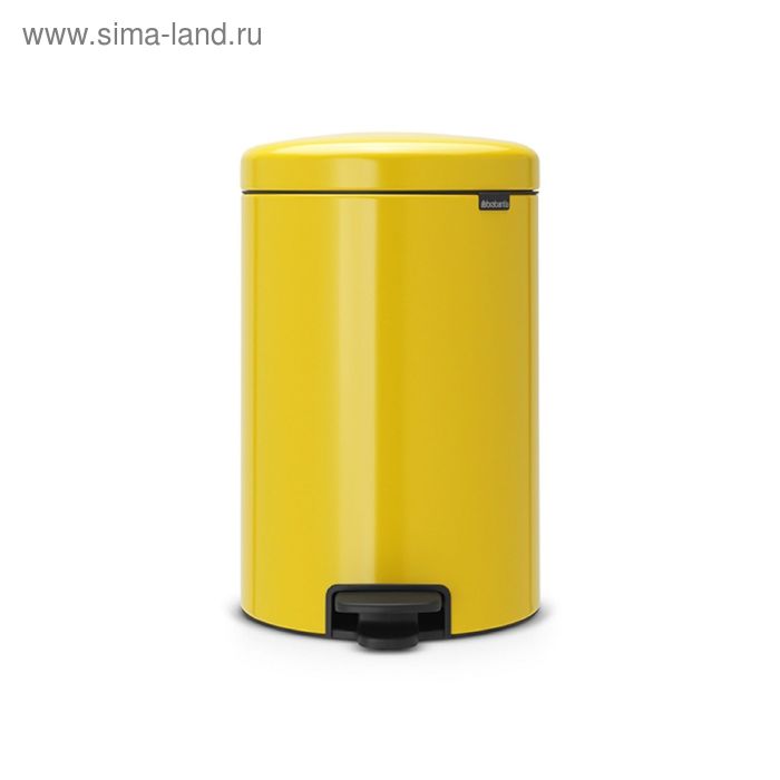 Мусорное ведро Brabantia NewIcon, пластиковое внутреннее ведро, с педалью, цвет жёлтая маргаритка, 20 л - Фото 1