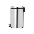 Мусорное ведро Brabantia NewIcon, пластиковое внутреннее ведро, с педалью, цвет стальной полированный, 20 л - Фото 2