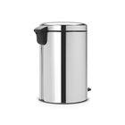 Мусорное ведро Brabantia NewIcon, пластиковое внутреннее ведро, с педалью, цвет стальной полированный, 20 л - Фото 3