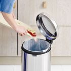 Мусорное ведро Brabantia NewIcon, металлическое внутреннее ведро, с педалью, цвет стальной полированный, 20 л - Фото 8