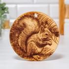 Доска из массива кедра «Бельчонок», круглая, 18 × 18 см - Фото 1