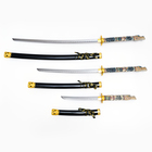 Макет оружия «Сувенирные катаны на подставке 3в1. Голова дракона», подарочный набор, ножны дерево, чёрный, 60 см; 90 см; 108 - Фото 3