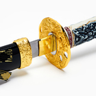 Макет оружия «Сувенирные катаны на подставке 3в1. Голова дракона», подарочный набор, ножны дерево, чёрный, 60 см; 90 см; 108 - Фото 4