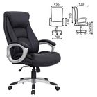 Кресло офисное BRABIX Grand EX-500, натуральная кожа, чёрное - фото 108933171