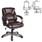 Кресло офисное BRABIX Eldorado EX-504, экокожа, коричневое - фото 108314403