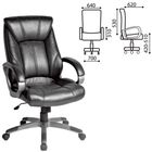 Кресло офисное BRABIX Maestro EX-506, экокожа, чёрное - фото 110744484