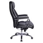 Кресло офисное BRABIX Phaeton EX-502, натур. кожа, хром, чёрное - Фото 2