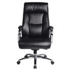 Кресло офисное BRABIX Phaeton EX-502, натур. кожа, хром, чёрное - Фото 4