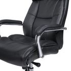 Кресло офисное BRABIX Phaeton EX-502, натур. кожа, хром, чёрное - Фото 5