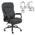 Кресло офисное BRABIX Heavy Duty HD-001, усиленная конструкция, нагрузка до 160 кг, экокожа - Фото 1