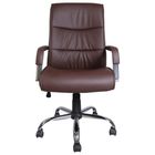 Кресло офисное BRABIX Space EX-508, экокожа, хром, коричневое - Фото 3