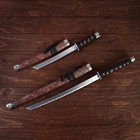 Макет оружия «Сувенирные катаны на подставке 2в1. Цветы шоко», подарочный набор, ножны кожзам, 47 см; 70 см - Фото 2