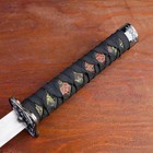 Макет оружия «Сувенирные катаны на подставке 2в1. Драконы золото на чёрном», подарочный набор, ножны ткань, 47 см; 70 см - Фото 4