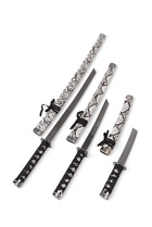 Макет оружия «Сувенирные катаны на подставке 3в1. Серый змей», подарочный набор, ножны кожзам, 47 см; 70 см; 89 см - Фото 10