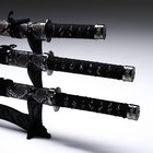 Макет оружия «Сувенирные катаны на подставке 3в1. Серый змей», подарочный набор, ножны кожзам, 47 см; 70 см; 89 см - Фото 5