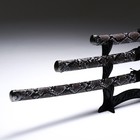 Макет оружия «Сувенирные катаны на подставке 3в1. Серый змей», подарочный набор, ножны кожзам, 47 см; 70 см; 89 см - Фото 6