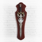 Панно на стену «Макет оружия: сувенирный меч на планшете», змеи на уголках эфеса, 56 см - Фото 1