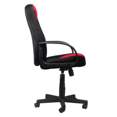 Кресло офисное BRABIX City EX - 512, на колёсиках, ткань TW 531408, цвет красный/чёрный