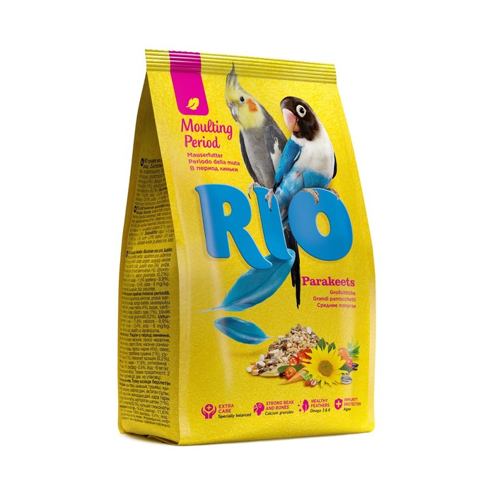 Корм RIO для средних попугаев в период линьки, 1 кг. - Фото 1
