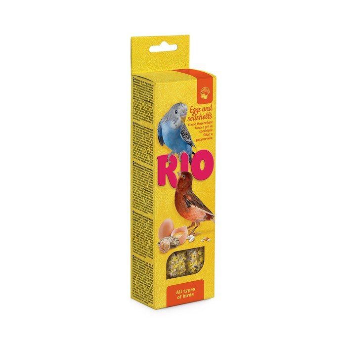 Палочки RIO для всех видов птиц, с яйцом и ракушечником, 2 х 40 г - Фото 1