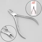 Кусачки маникюрные, 10 см, длина лезвия - 9 мм, цвет серебристый - Фото 1