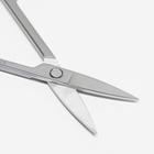 Ножницы маникюрные, прямые, широкие, 9 см, цвет серебристый - Фото 2