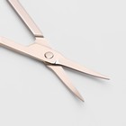 Ножницы маникюрные, для кутикулы, загнутые, узкие, 9 см, на блистере, цвет золотистый - Фото 2