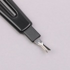 Пилка-триммер металлическая для ногтей, 19 см, с защитным колпачком, чёрная - Фото 4