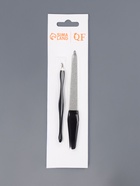 Набор маникюрный, 2 предмета, на блистере, чёрный, серебристый - Фото 4