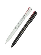 Набор шариковых ручек, 2 штуки, автоматические, 4-цветная, белый и чёрный корпуса, с рисунком - Фото 4