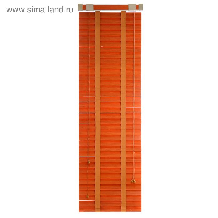 Жалюзи деревянные, размер 50х160 см, цвет черешня - Фото 1