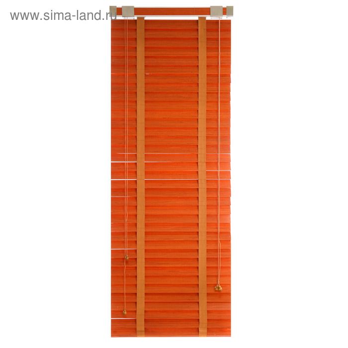 Жалюзи деревянные, размер 60х160 см, цвет черешня - Фото 1