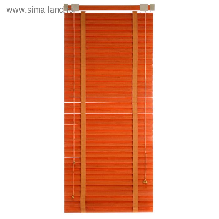 Жалюзи деревянные, размер 70х160 см, цвет черешня - Фото 1