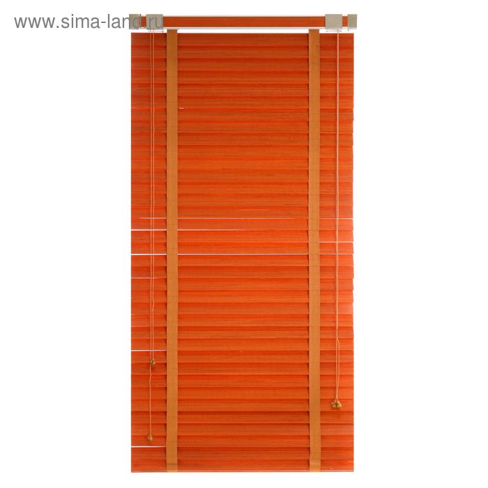 Жалюзи деревянные, размер 60х160 см, цвет черешня - Фото 1