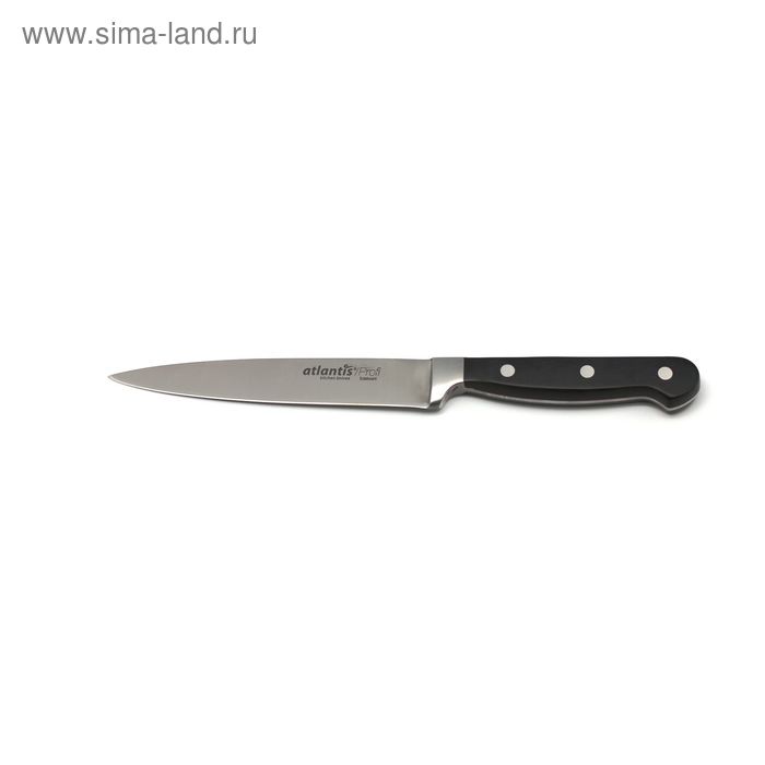 Нож для нарезки Atlantis, цвет чёрный, 16.5 см - Фото 1